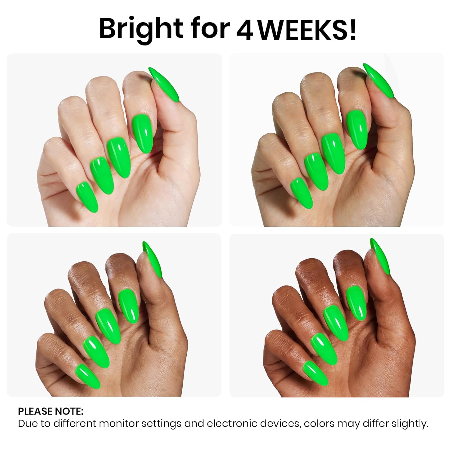 Beetles Green Gel Nail Polish, Bright Green Gel Polish Ghost Phantom for Day Nails Art, Soak Off Uv LED Nail Lamp Manicure Salon Gift for Women 0.3Oz