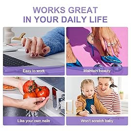 Metal Claret Design Press on Nails - iBeautying False Nails - Glossy Mirror Dark Wine Red Finish Finger Daily Wear Nail - Medium-short Square Acrylic Reusable Fake Nails 24pcs