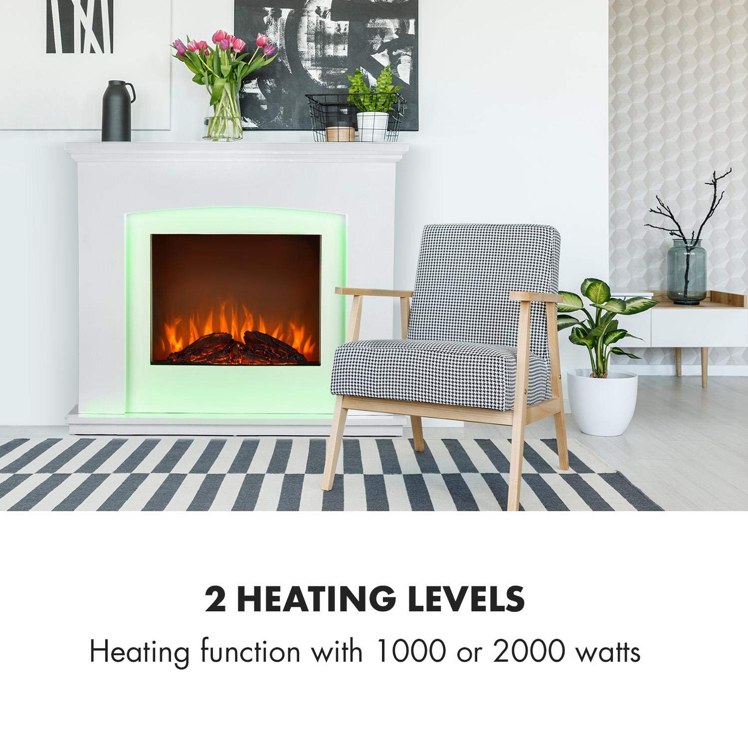 Buy Klarstein Aosta Light & Fire Electric Fireplace Electric Fire