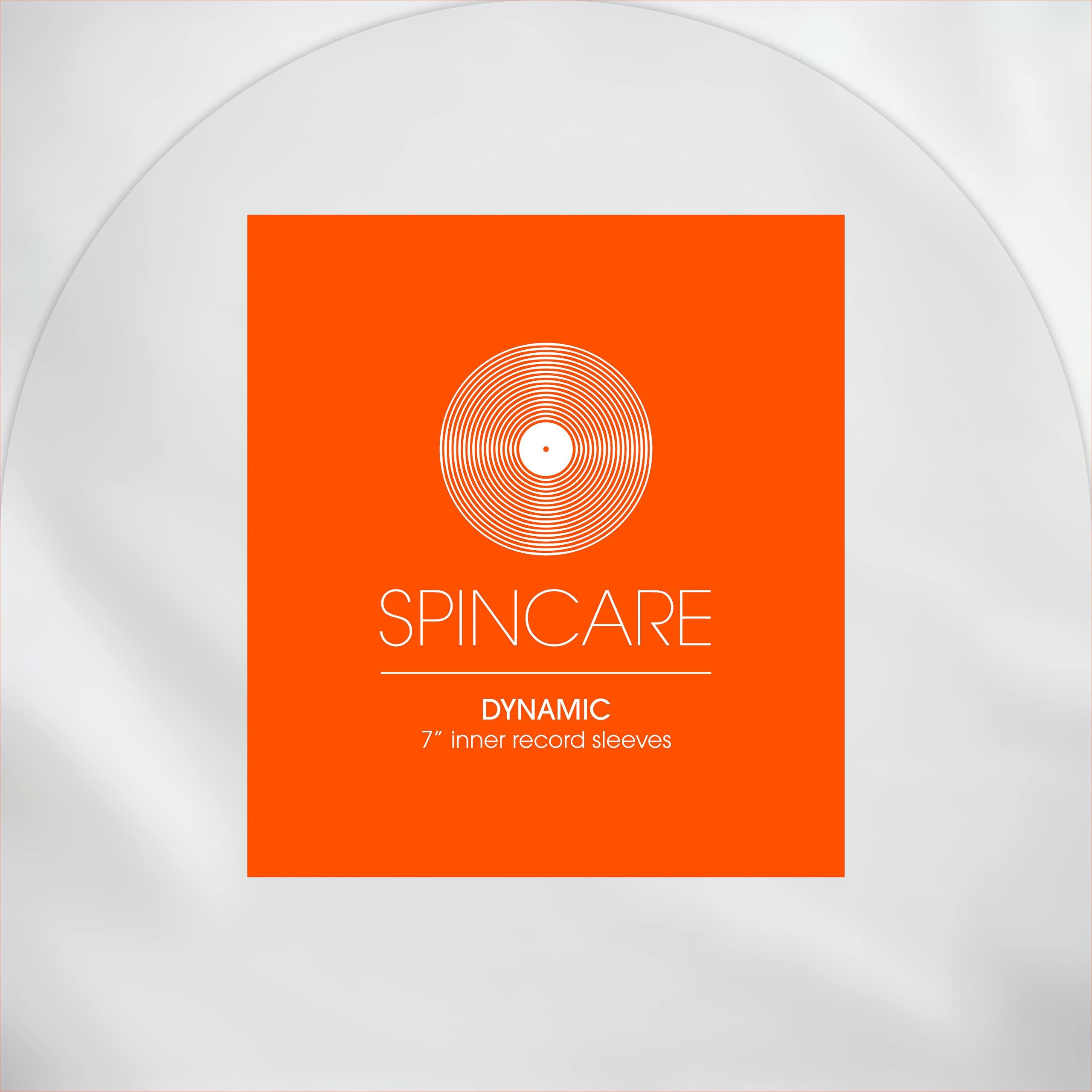 50x 7 Inch Anti Static Inner Vinyl Record Sleeves | Dynamic Sleeves for 7โ Singles EP & 45s | Premium Quality 50 Micron HDPE Rounded Bottom Protective Sleeve | Replace Card PVC & Paper Inner Sleeves
