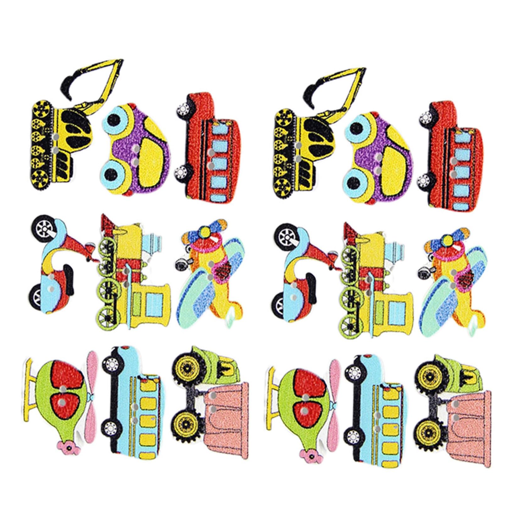 Boutons en bois transport pour personnaliser les vêtements d'enfants et tricots