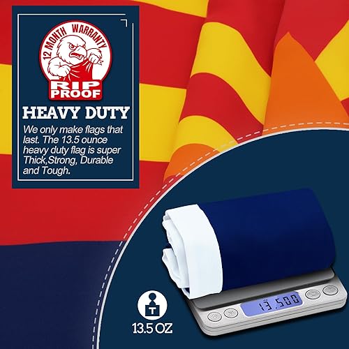 Vista 12 de Bandera con los estados de EE.UU., Arizona