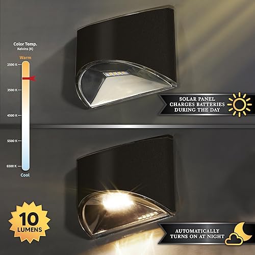 Miniatura 4 de Classy Caps Lámpara solar de pared y cubierta de alto rendimiento DLS900 - Luces solares de encendidoapagado automático, 4 LED de alto rendimiento,