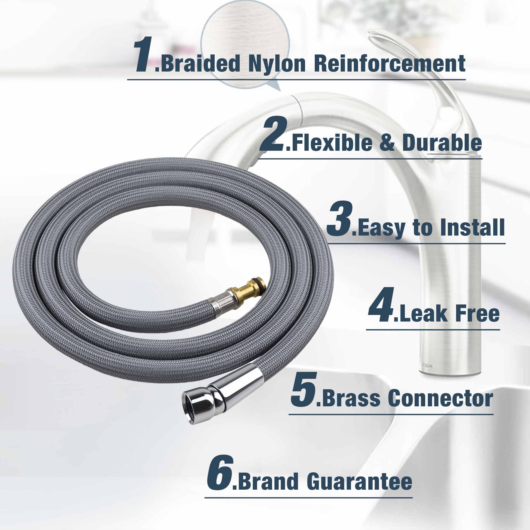 LIBERFLOW Kitchen Faucet Hose Replacement for Moen 159560 Pull-Out
