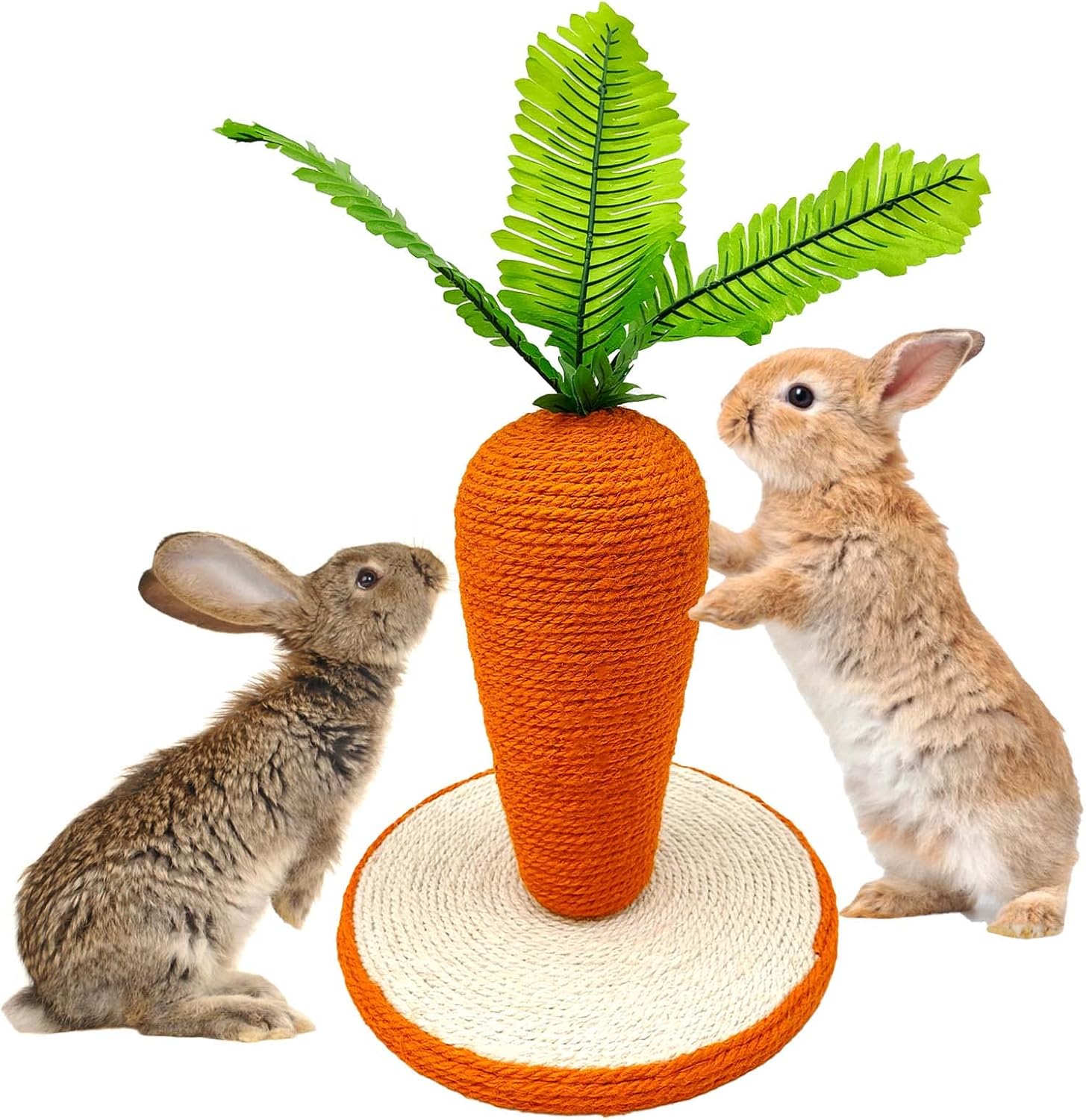 BNOSDM Rabbit Scratch Post Toy Natural Sisal Rabbit