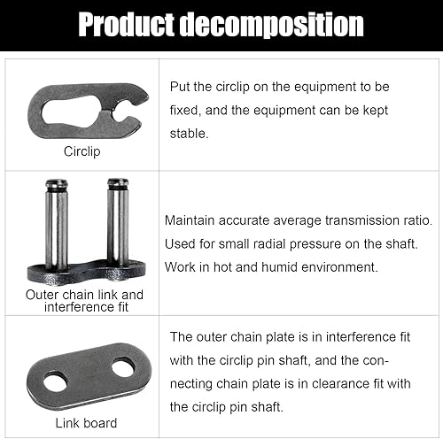 Miniatura 4 de Conector maestro de reparación de cadena de transmisión de 420 eslabones divididos para 50cc 66cc 70cc 80cc 90cc 110cc 125cc ATV Quad Scooter