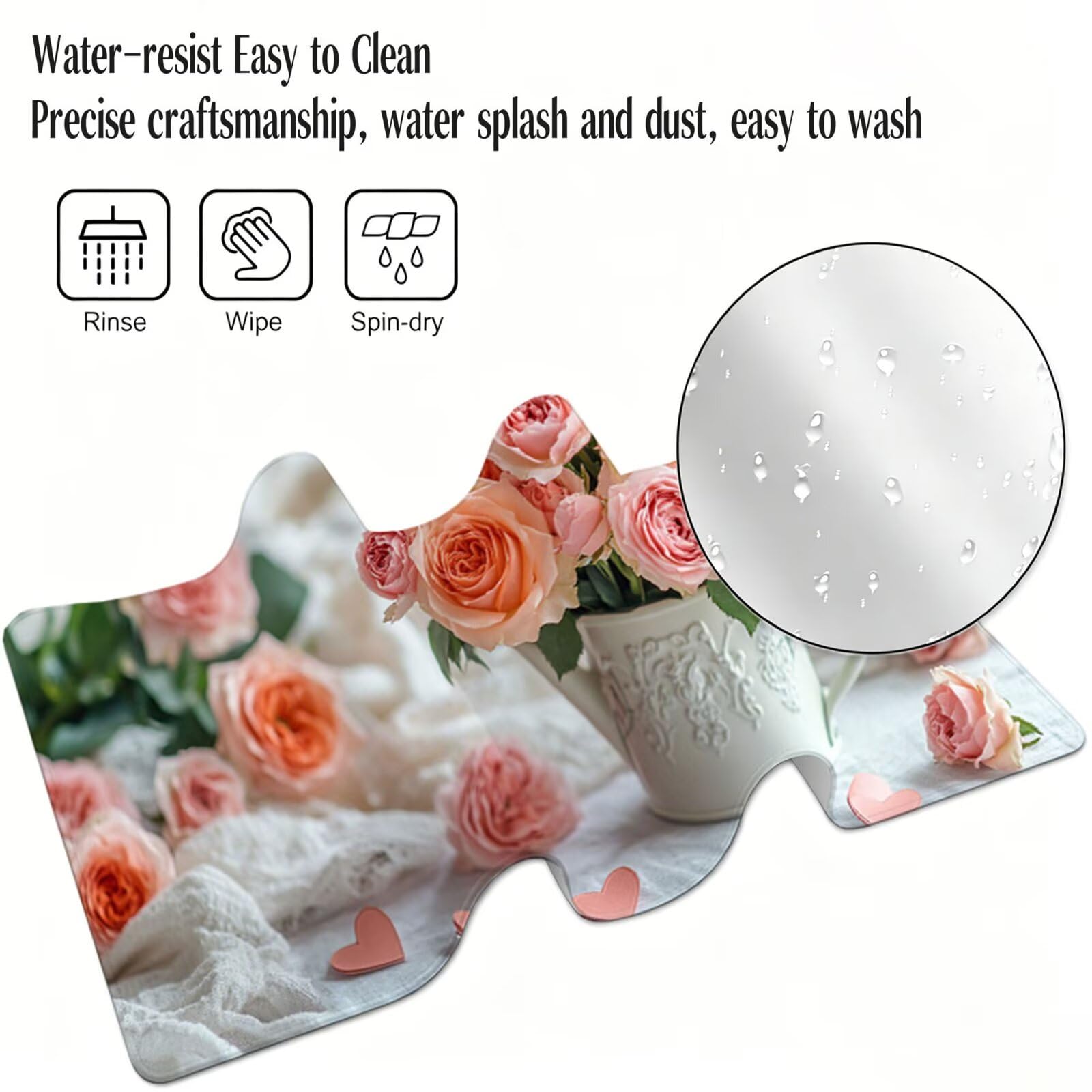 Tapis de Souris, 900 x 500 x 3 MM Tapis de Souris Rose, Grand Tapis Souris de Jeu avec Rose, Imperméable, Texturée Résistant à Usure Lavable, pour Gamer, la Maison et Le Bureau XF-358