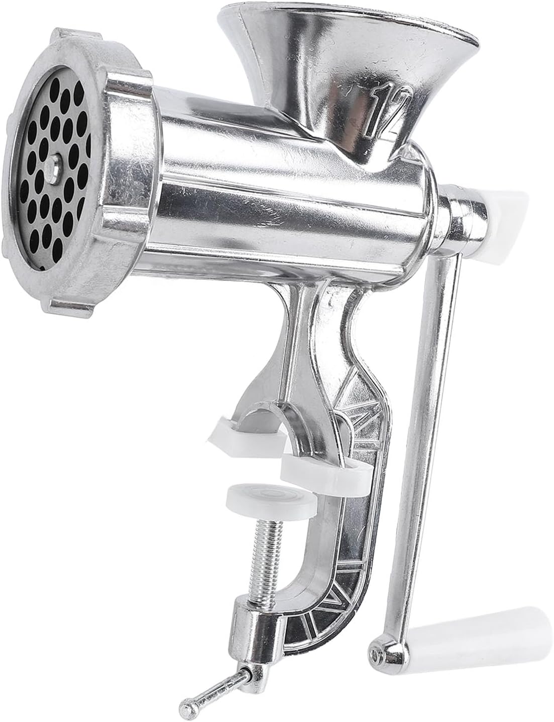 Manual Meat Grinder, Stainless Steel Blades Hand Sausage Staff Maker Kit with Table Clamp for Home Kitchen Restaurant Butchers Use Easy Operate