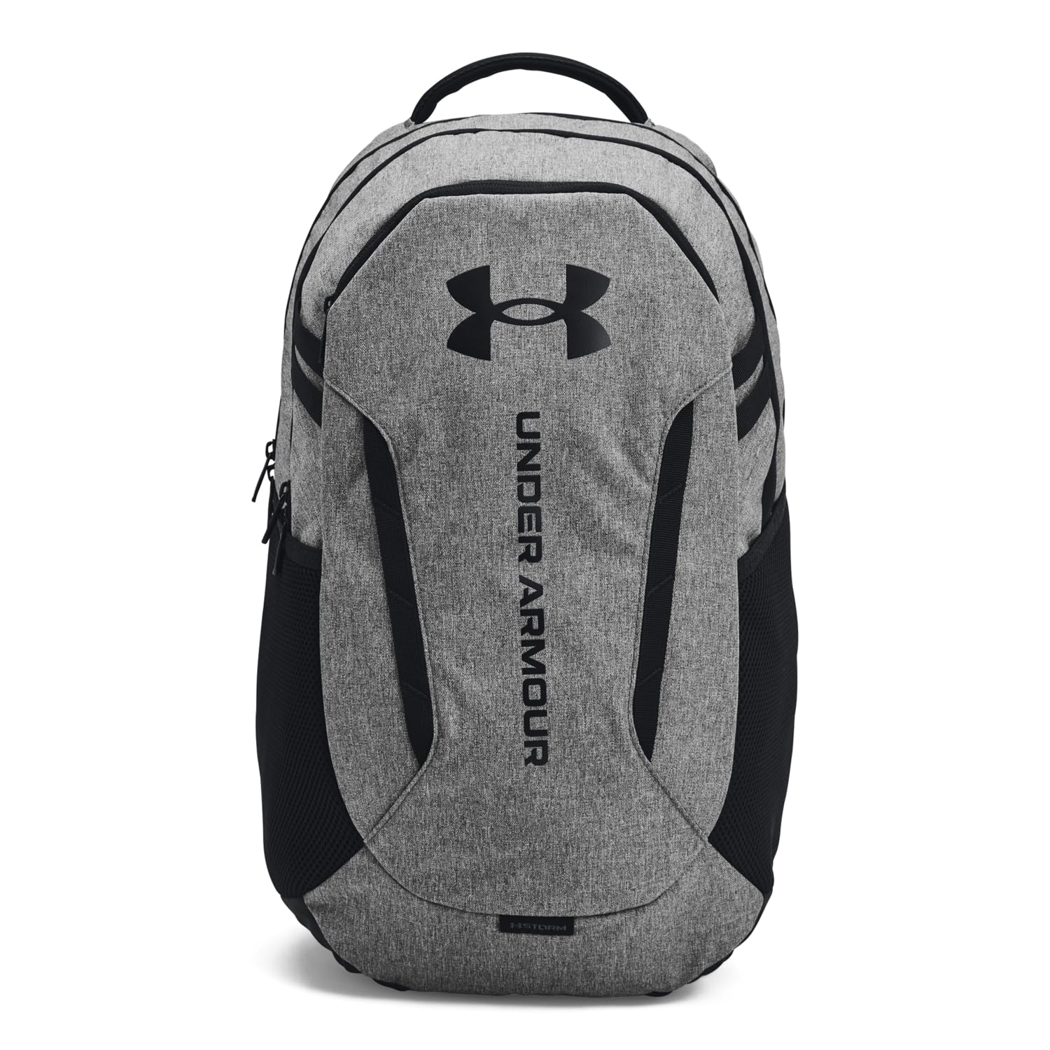 Under Armour Unisex-Adult Hustle 6 0 Backpack 026 Castlerock Full Heather Black Black One Size Fits Most