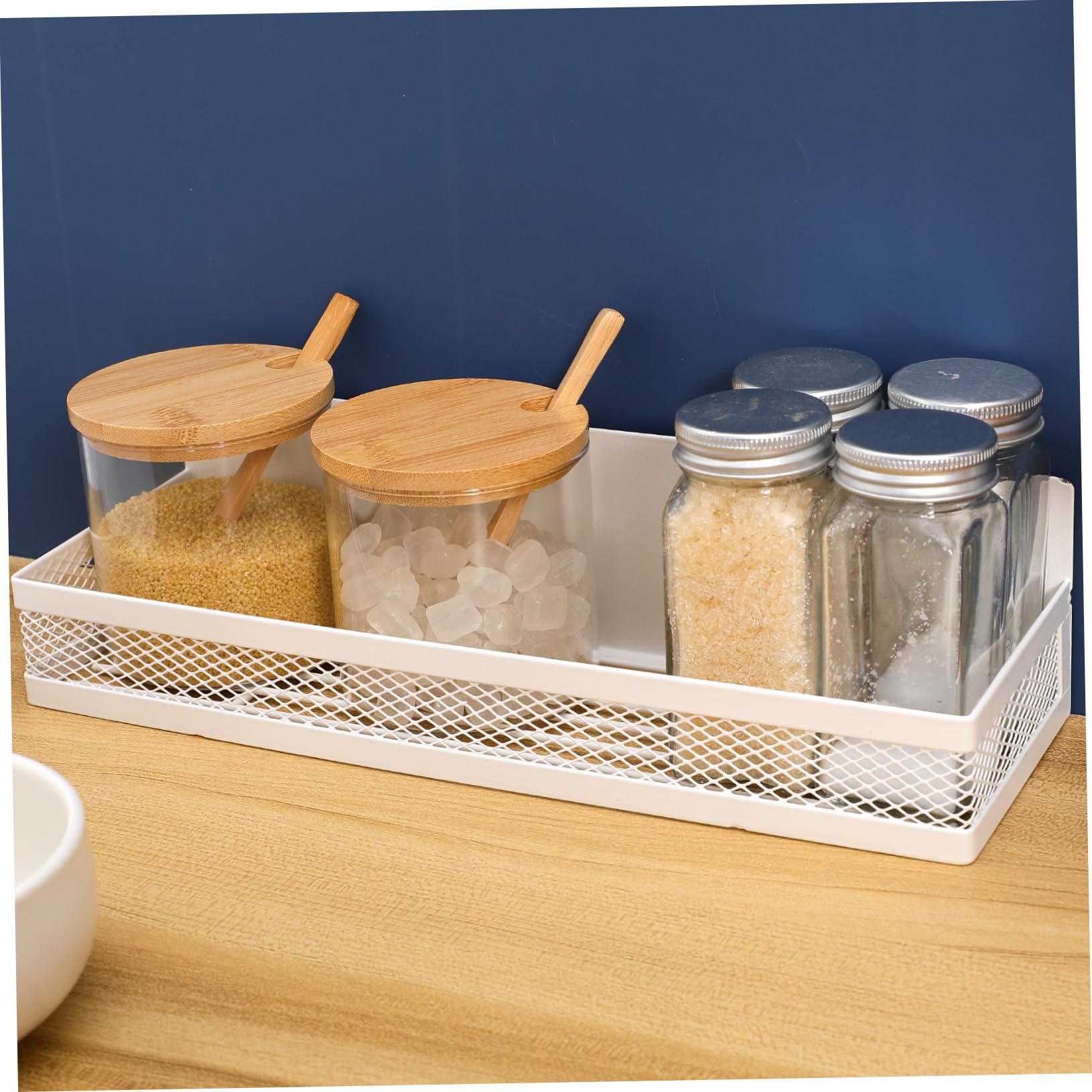 Cabilock Mensola Magnetica Versatile Per Frigorifero 2 Pezzi Porta Spezie Con Ganci Per Cucina E Bagno Organizer Magnetico Per Frigorifero