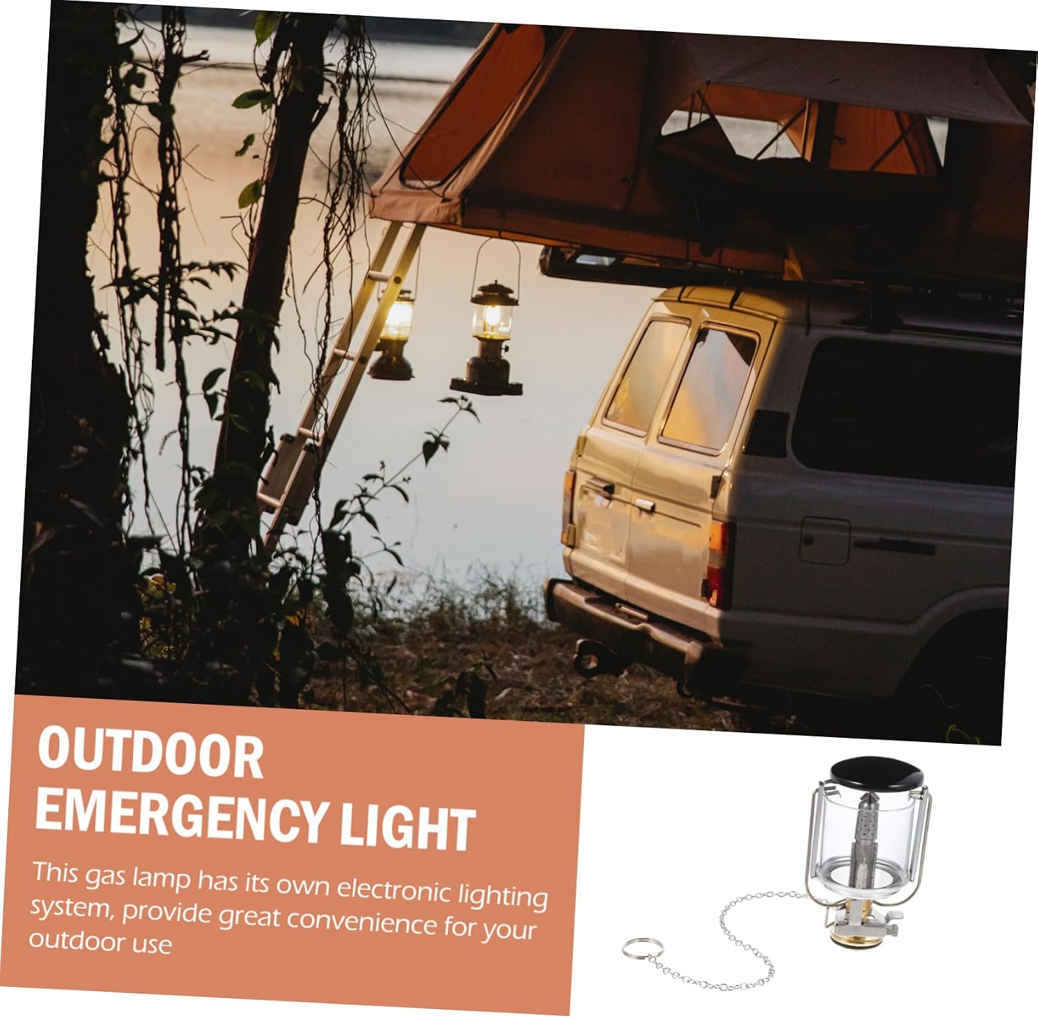 1 Set Compact Gas Camping Lantern with Storage Bag Outdoor Propane Lamp for Tent Garage and Reading Durable and Easy to Carry for Camping and Emergency Use
