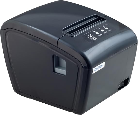CRG High-Speed 80MM Direct Thermal Receipt POS Printer, USB Wired Printer with Auto Cutter and Cash Drawer Port for Retail Business