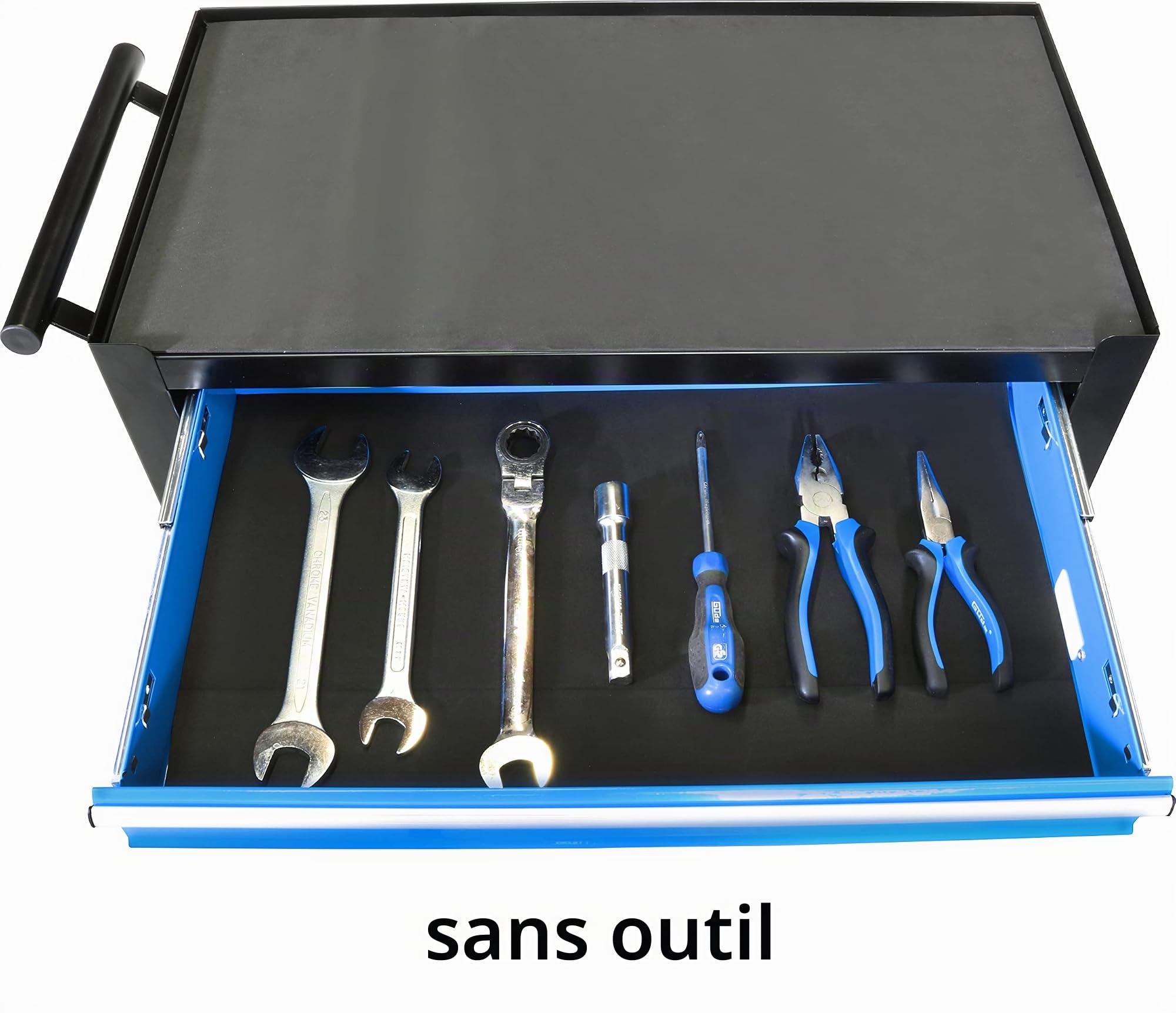 Güde Chariot d'atelier en métal Bleu Compact
