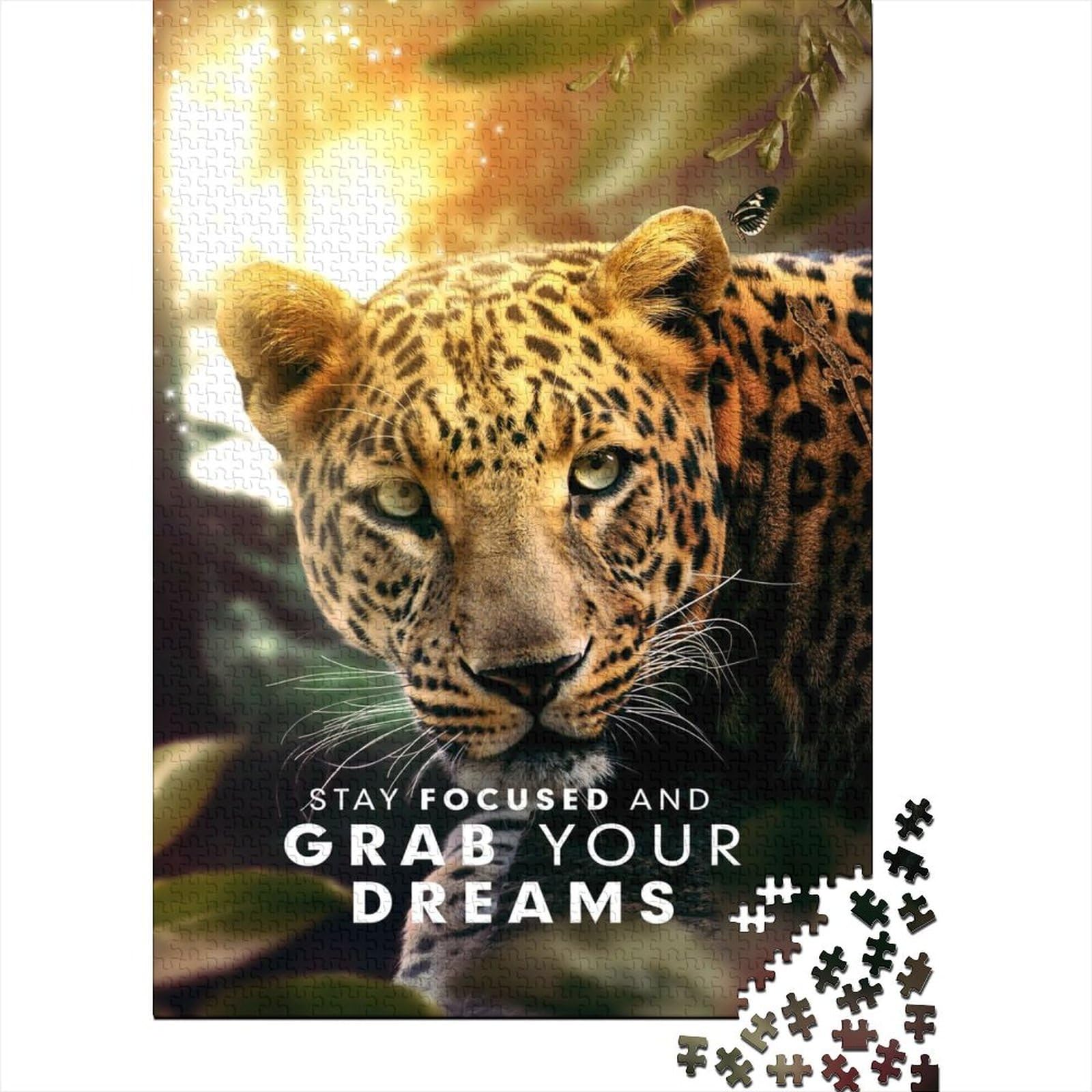 1000 Pieces Puzzles for Adults Stay Focused Motivation Square Puzzle for Adults & Paper Puzzles Home Decor 38x26cm/1000pcs