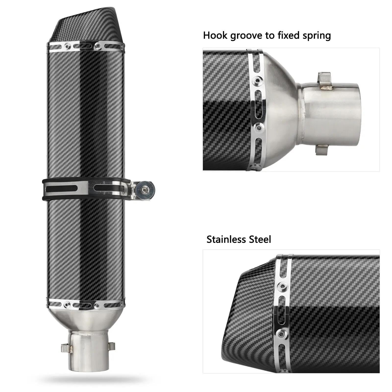470 Millimetri di Scarico Moto Silenziatore Tubo Terminali di Scarico Tubo di Collegamento Marmitta Parti per Kawasaki per NINIA 650 Tmax 500 Tmax 530