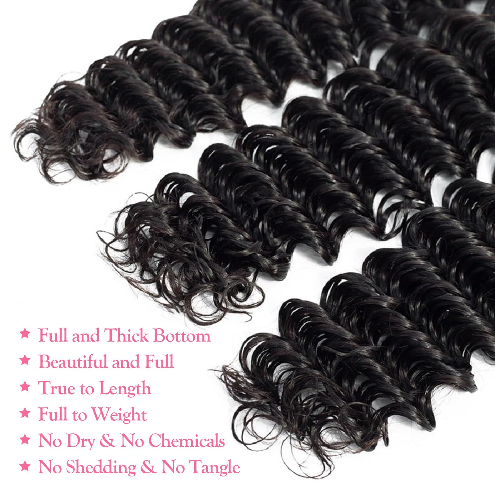 22, 24, 26 inch Fierce Wave 3 Bundle Package The Bundle - 3 Deep Wave Bundles - 15A – Original Remi main image 3