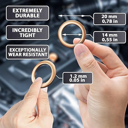 Vista 94 de Kit de juntas de servicio de arandela de trituración de tapón de drenaje de caja de transferencia y diferencial, repuesto para Toyota/Lexus