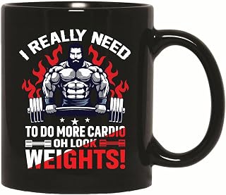Gift for Gym Goers Motivating Quotes Fitness Inspirational Weights Workout 11oz 15oz Black Coffee Mug