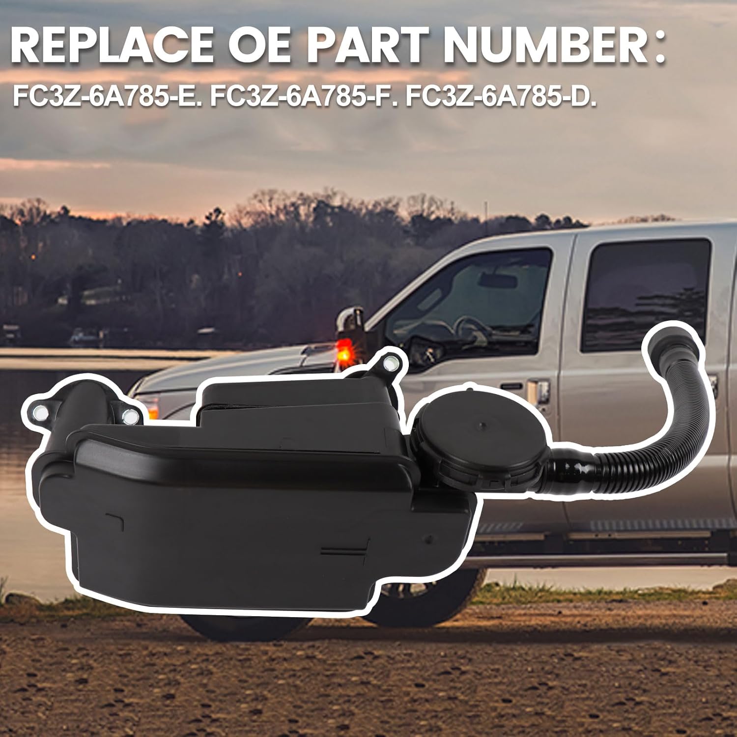 Oil Separator Assembly Compatible with 2017-2019 Ford F250 F350 F450 F550 Super Duty 6.7L V8 Powerstroke Diesel PCV CCV Vent Valve Engine Crankcase Replacement FC3Z-6A785-D FC3Z-6A785-F