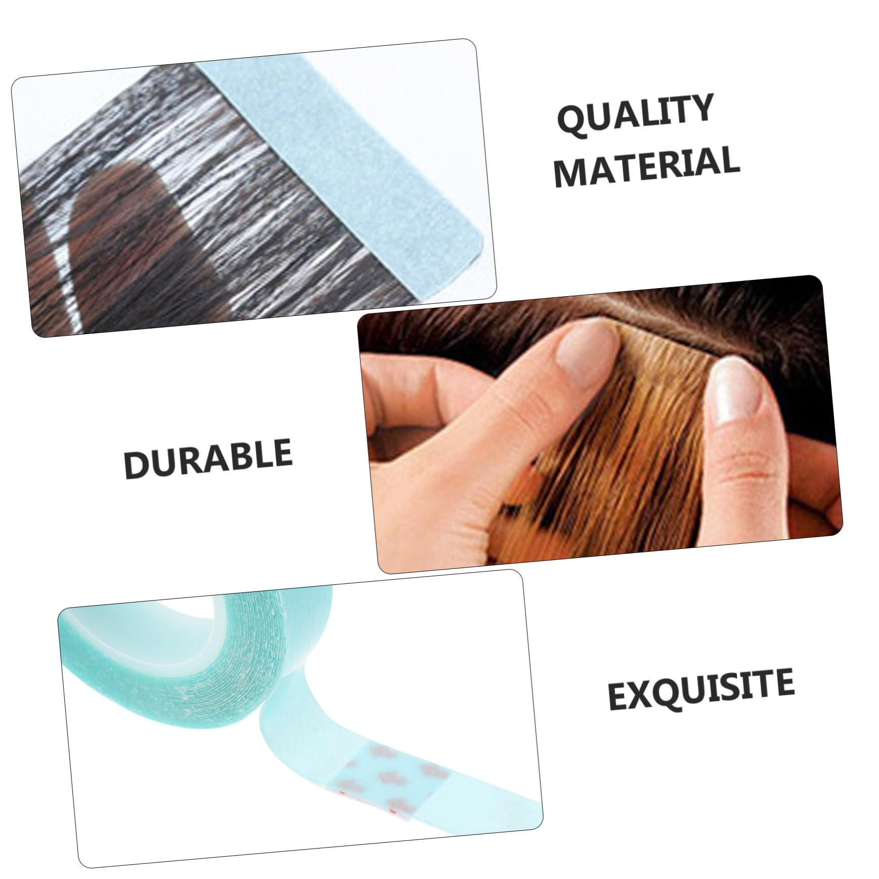 Didiseaon 8 Rollos peluca cinta de doble cara pegatinas impermeables cabello cinta para peluca cinta de peluca resistente al agua encaje frontal cinta de lados anillo de pelo pegamento