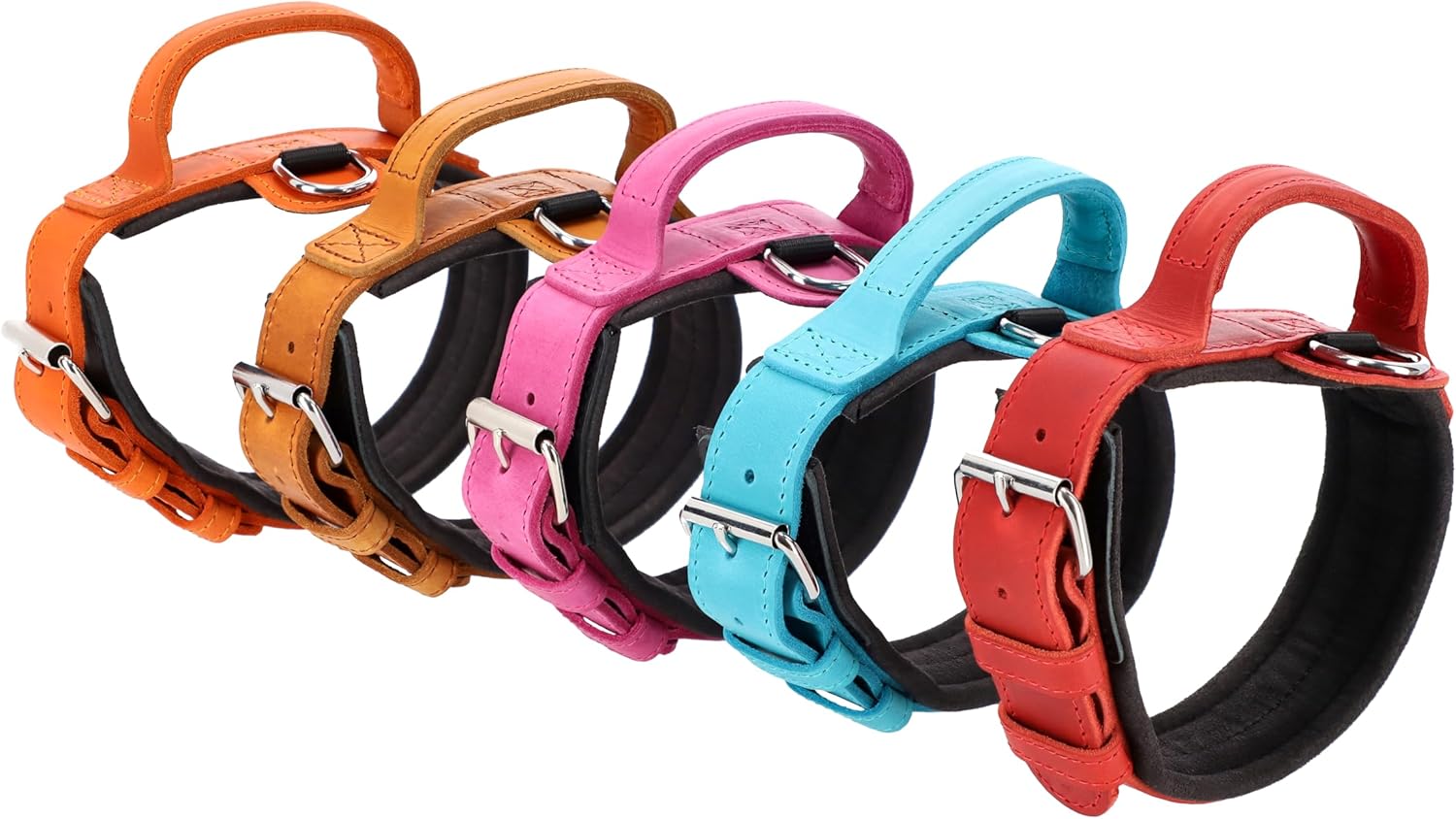 DINGO GEAR Drago Leather Dog Collar, Amortized...