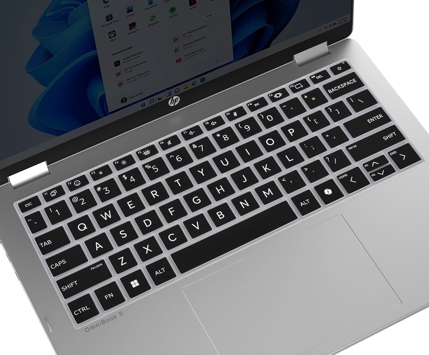 Keyboard Cover Skin for HP OmniBook 5 Next Gen AI 16" 16-fb0000nr 16-bf000 16-fb0017nr 16-fb0027nr 16-fb0037nr(NOT for OmniBook 5 AI 16" 16-ba 16-af 16-ag 16-bc Series)-Black-image-23