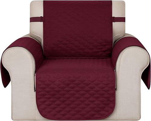 Deconovo Slipover - Silla antideslizante resistente al agua, protector de muebles para mascotas, 21 pulgadas, color burdeos