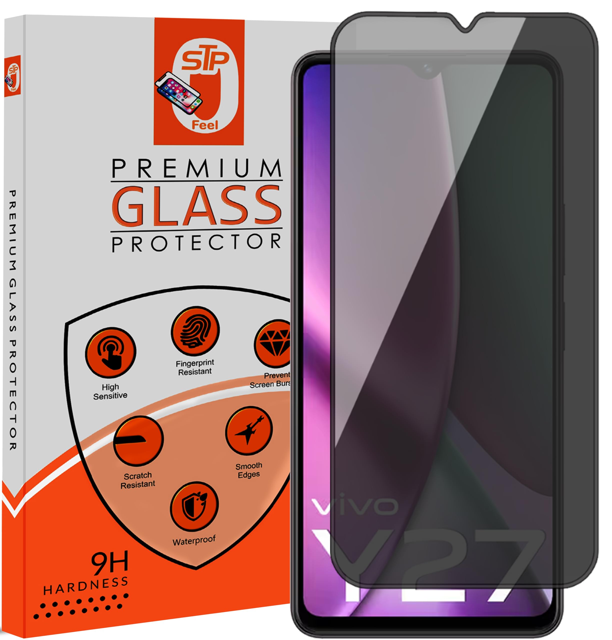 STP FEEL® Premium Grade Privacy Tempered Glass Screen Protector Guard Compatible For Oneplus Nord CE6 lite 5G (6.72 Inch, Pack of 1) Full Edge to Edge Coverage Anti-Spy/Anti-Peeping 9H Hardness — Amazon image 31