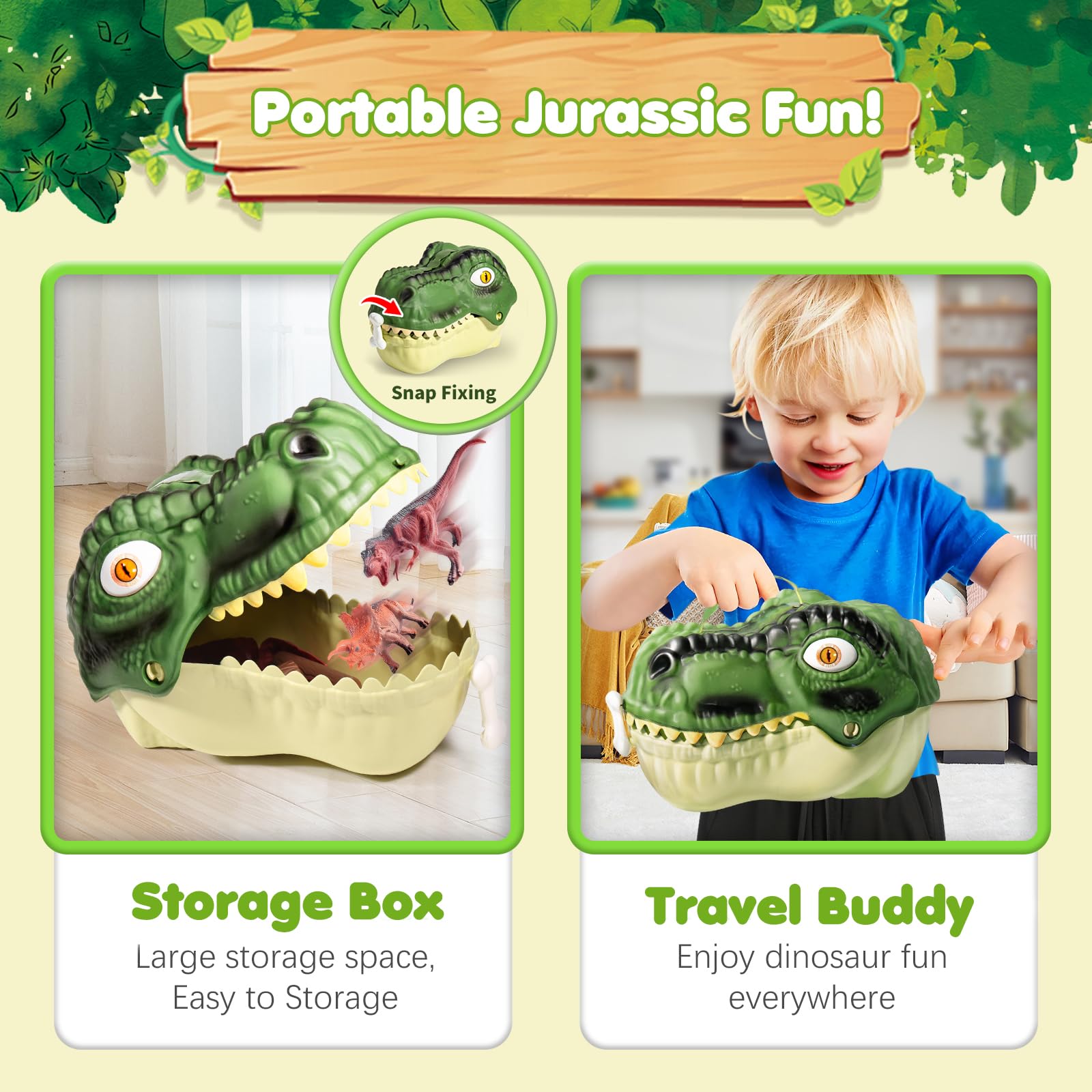 Jurassic Dinosaur Toys for Kids - 45 Piece Playset -6