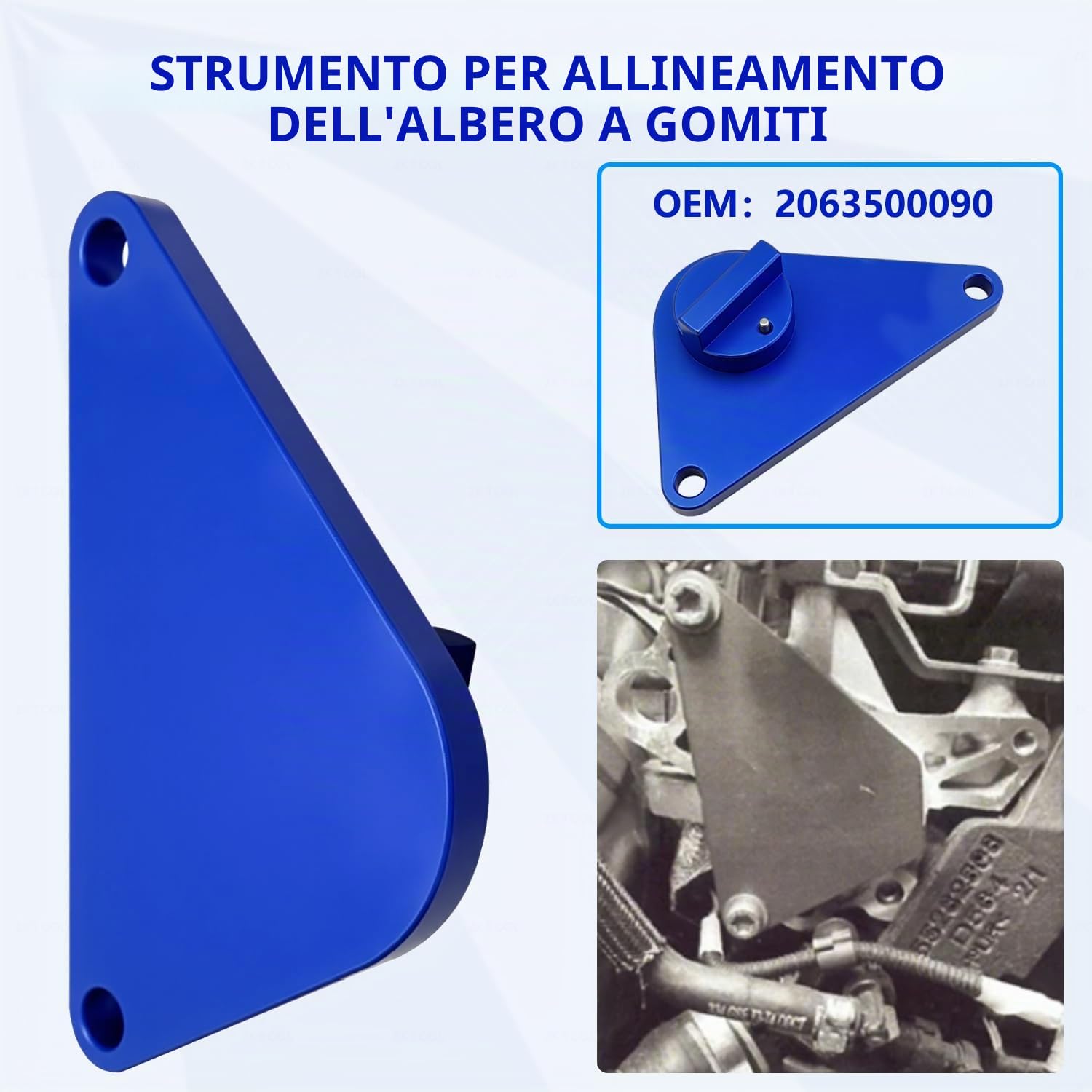 ZKTOOL Strumento di regolazione della distribuzione dell'albero a camme del motore, strumento di fissaggio della puleggia dell'albero motore, compatibile con Alfa Fiat Lancia 1.0 1.3 MultiAir Benzina
