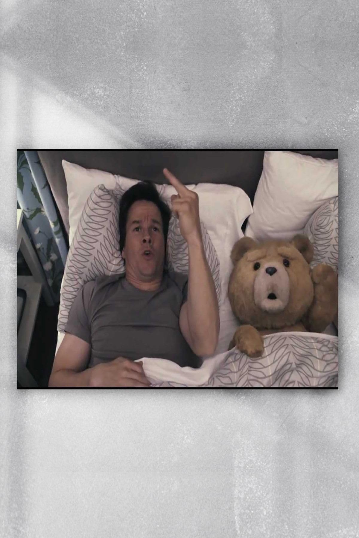 Postermanya (pster2718) Ayı Teddy Eğlenceli Mizahi Poster 70x100cm