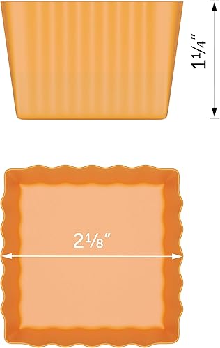 Miniatura 3 de Bakerpan Moldes cuadrados de silicona para hornear, moldes para hornear, moldes para mini pasteles, forros cuadrados para cupcakes, tazas de 1.5