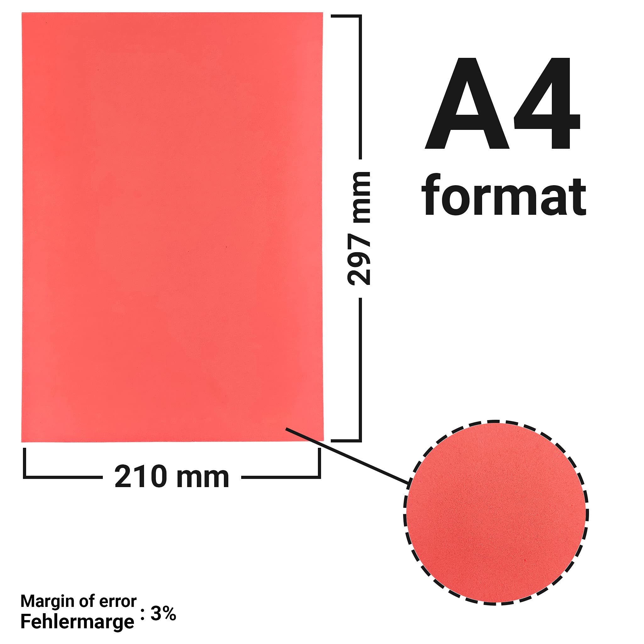 5 Moosgummi-Platten, 40x30 Cm, 1 Mm Stark – Farbig Sortiert Für Bastelprojekte