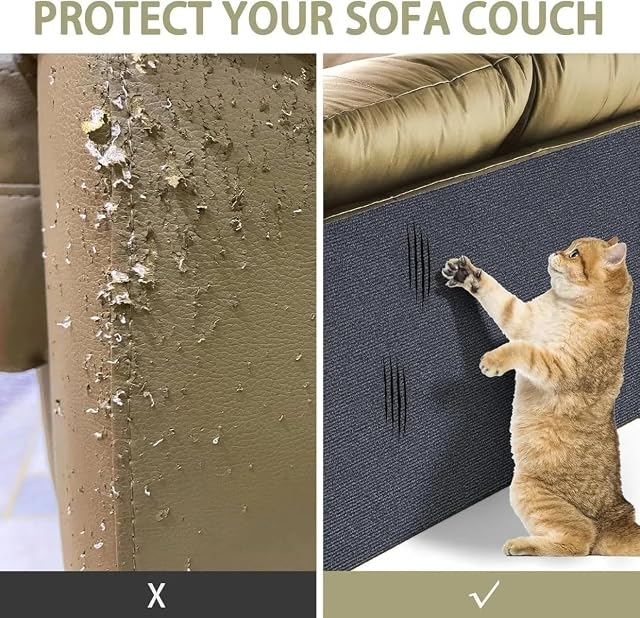 Foto 6 de 6 de 60 * 100 Cm Alfombrilla Rascadora For Gatos Rascador Autoadhesivo For Gatos DIY Protector De Muebles Cortable…