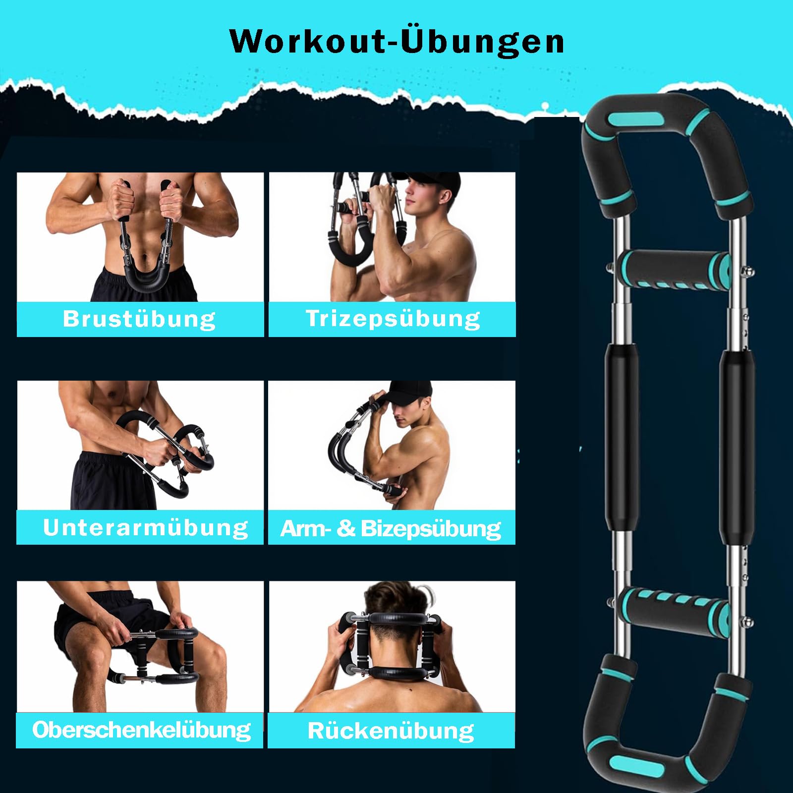 Shaker Twister - Espansore regolabile per la parte superiore del corpo e delle gambe, per la forza del corpo, per il fitness, modellare il corpo perfetto per gli uomini