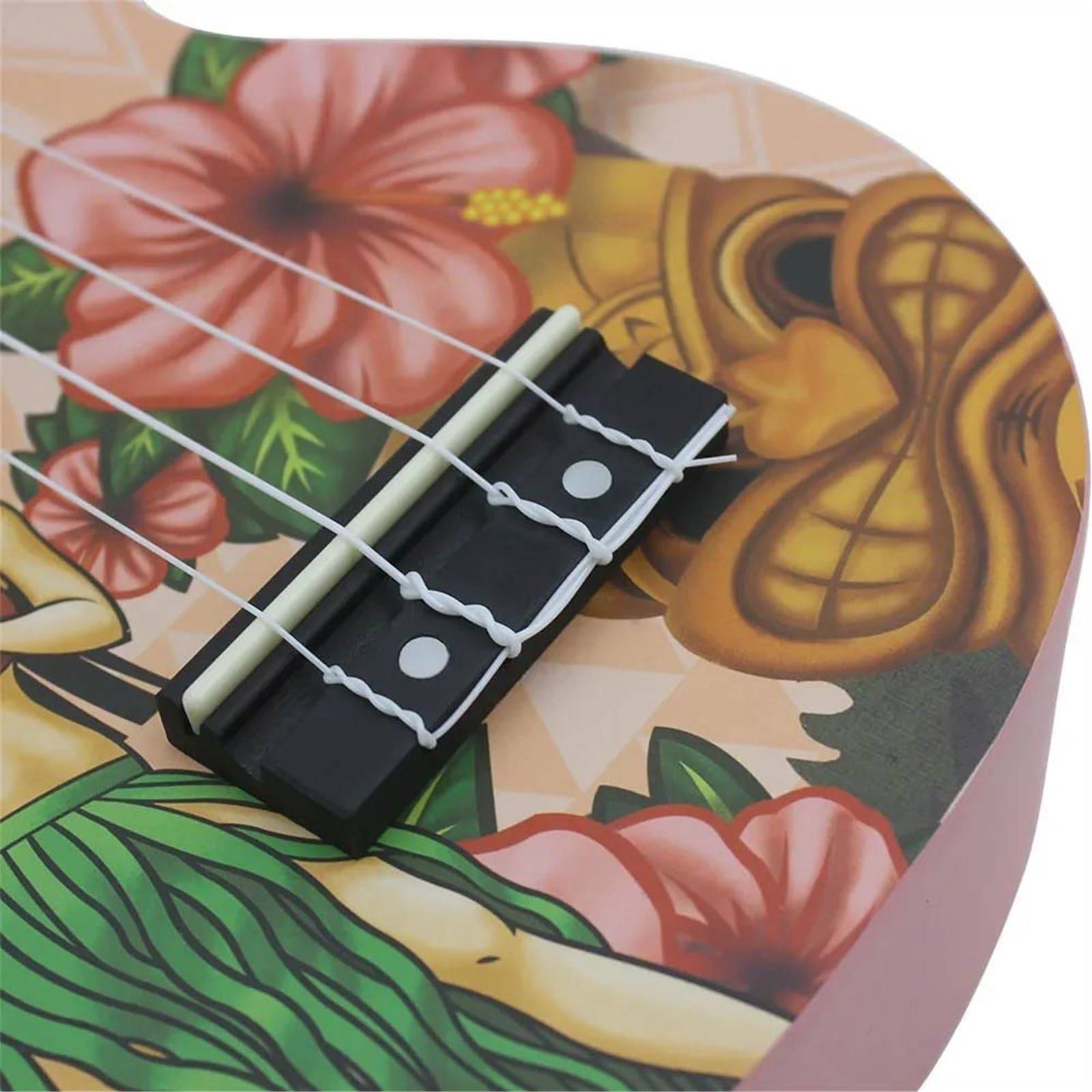 21 Zoll Ukulele 4 Saiten Hawaii-Gitarre Rosa Mini Guitarra Ukulele mit Saiten Stimmgerät Tasche Gitarrenteile Ukulele Set