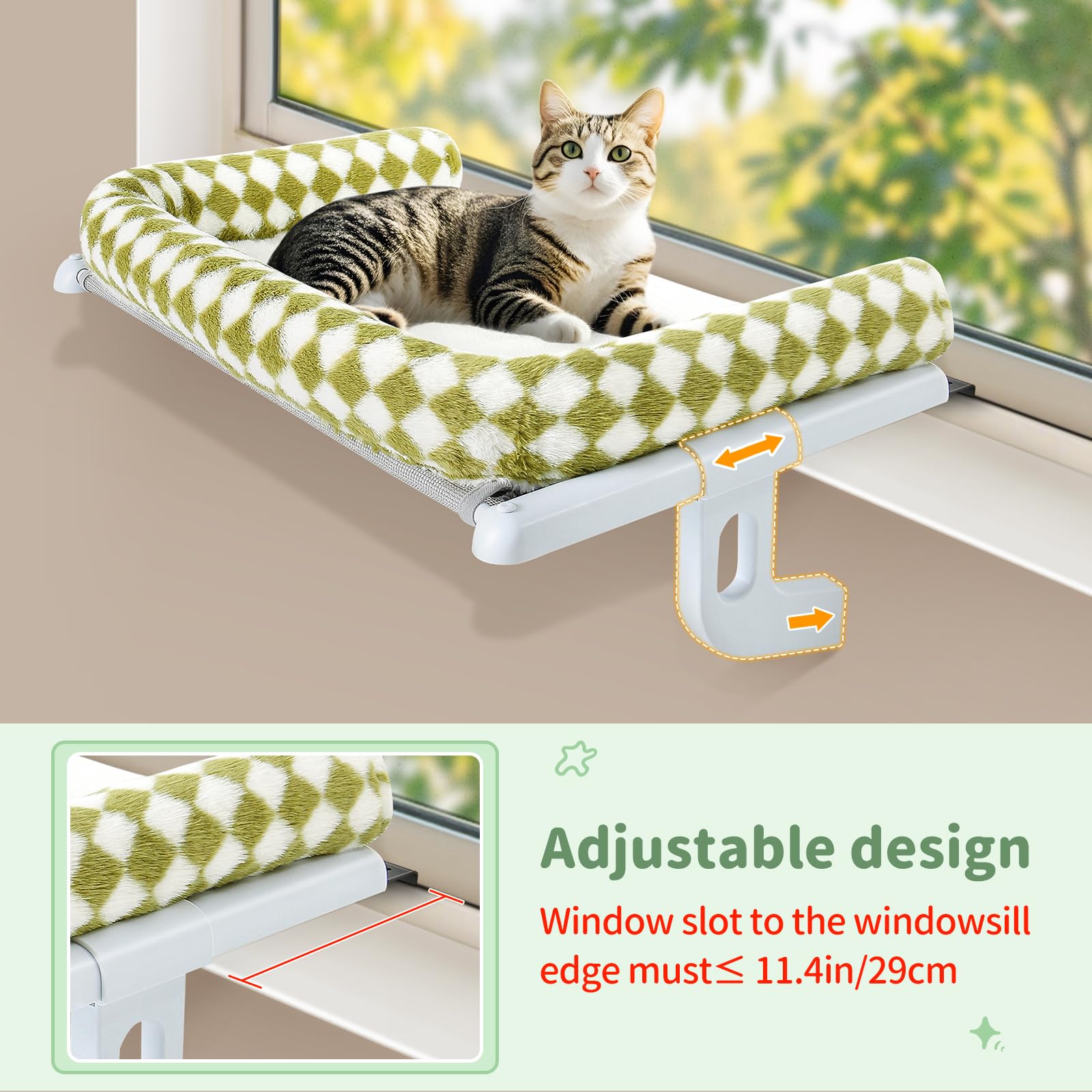 GUUSII HOME Kattenhangmat Raamligstoel Raamzitbank Kattenbed