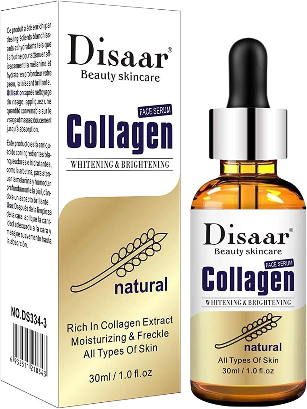 Disaar Skin Care Pure Collagen Whitening Brightening Moisturizing Anti Freckle Face Serum 30ml