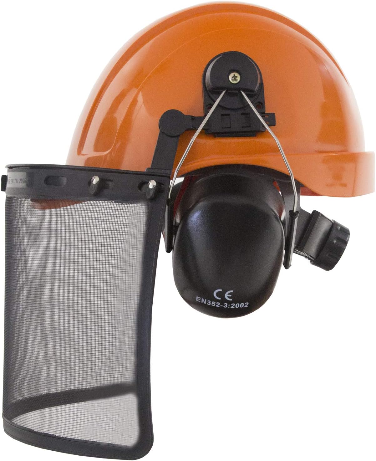 JORESTECH Safety Cap-Style Hard Hat Kit with Iron Mesh Face Shield and Earmuffs