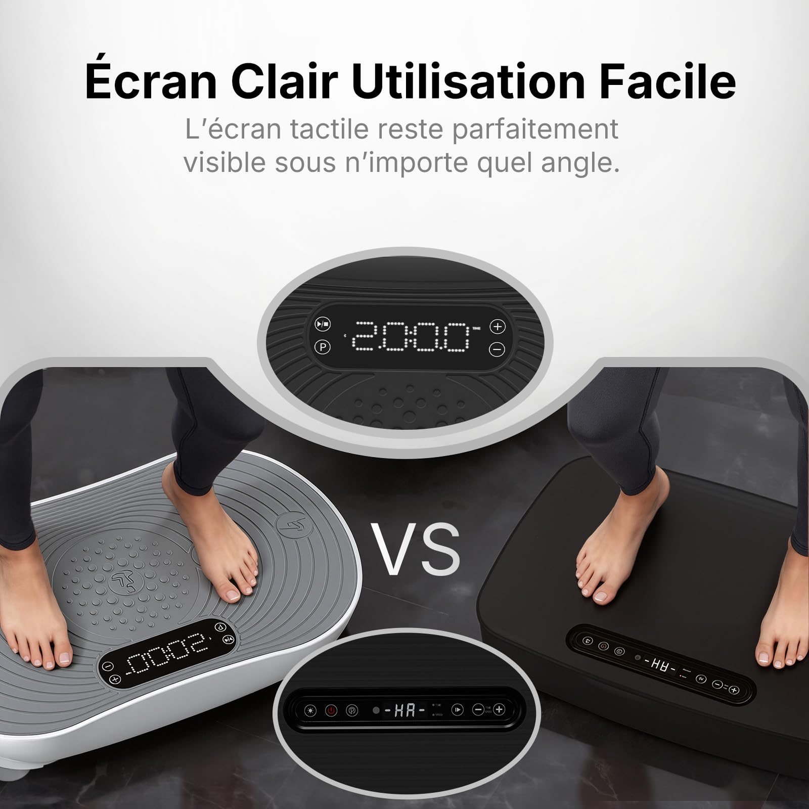 MERACH Plateforme Vibrante avec 99 Niveaux de Vitesse, Haut-Parleur Bluetooth Intégré, Écran Tactile LED