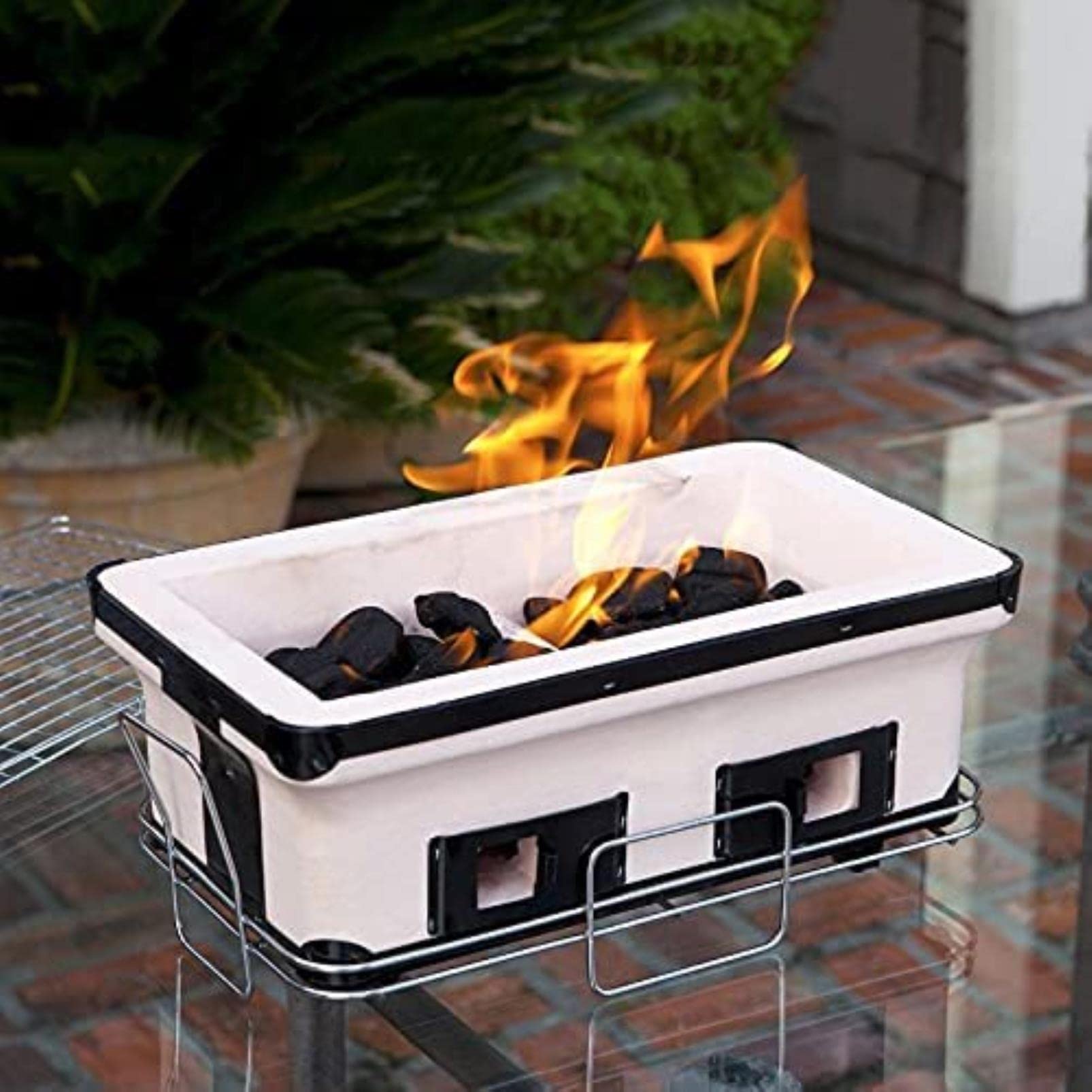 Japanese table barbecue for Yakiniku Yakitori traditional terracotta Hida 18×11cm Size M, Made in Japan 21411-21412-08437