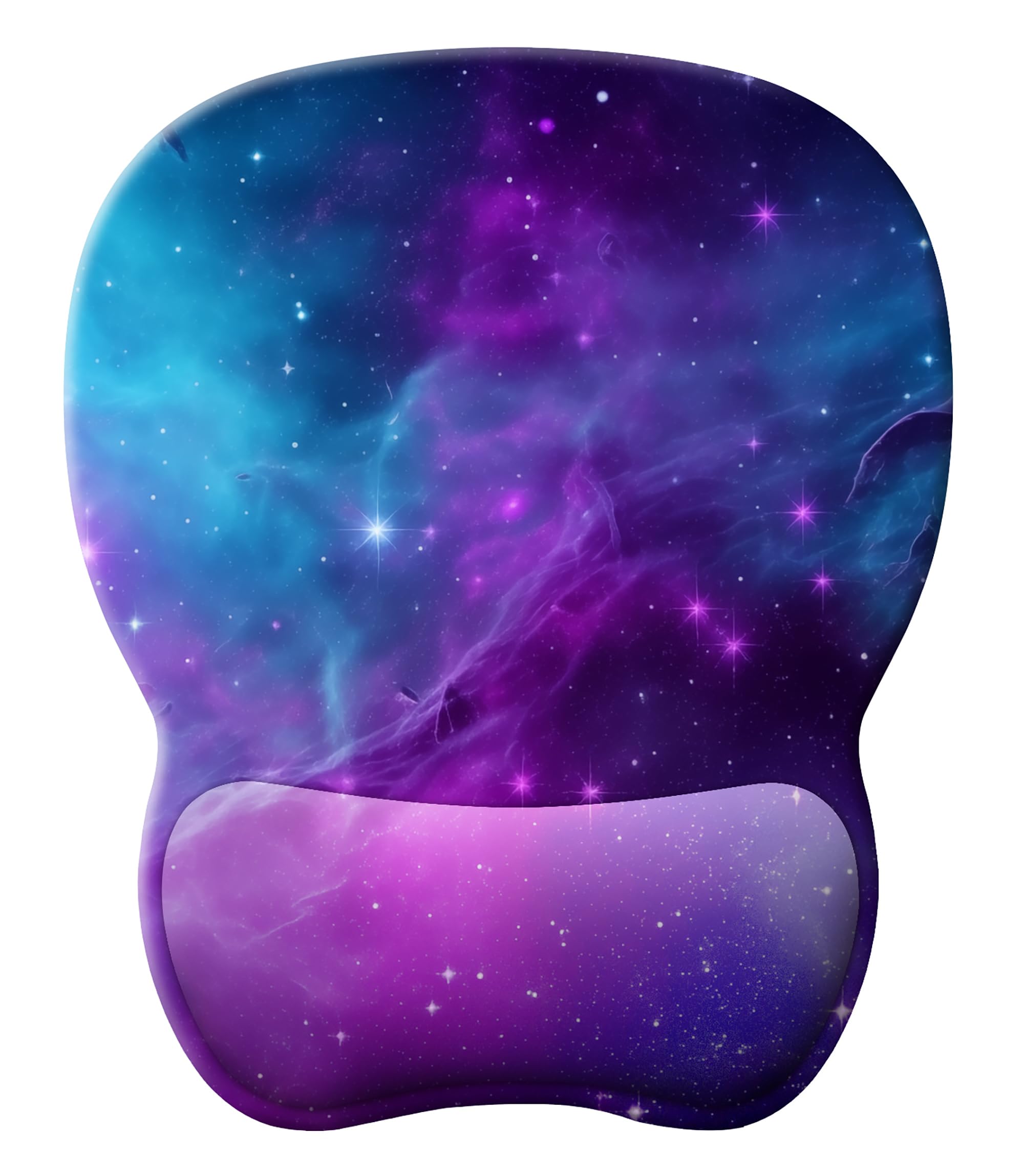 Mouse Pad Wrist Support | Ergonomic Gel Mouse Pad with Wrist Rest | Comfortable Computer Mouse Pad for Laptop | Pain Relief Mousepad with Non-Slip PU Base | Galaxy Nebula Universe Space Mouse pad