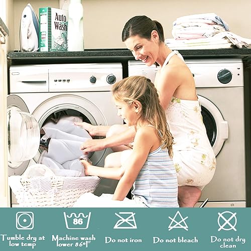 Miniatura 8 de Funda de colchón impermeable y acolchada tamaño individual, se estira hasta 16 pulgadas de profundidad, protector refrescante con relleno