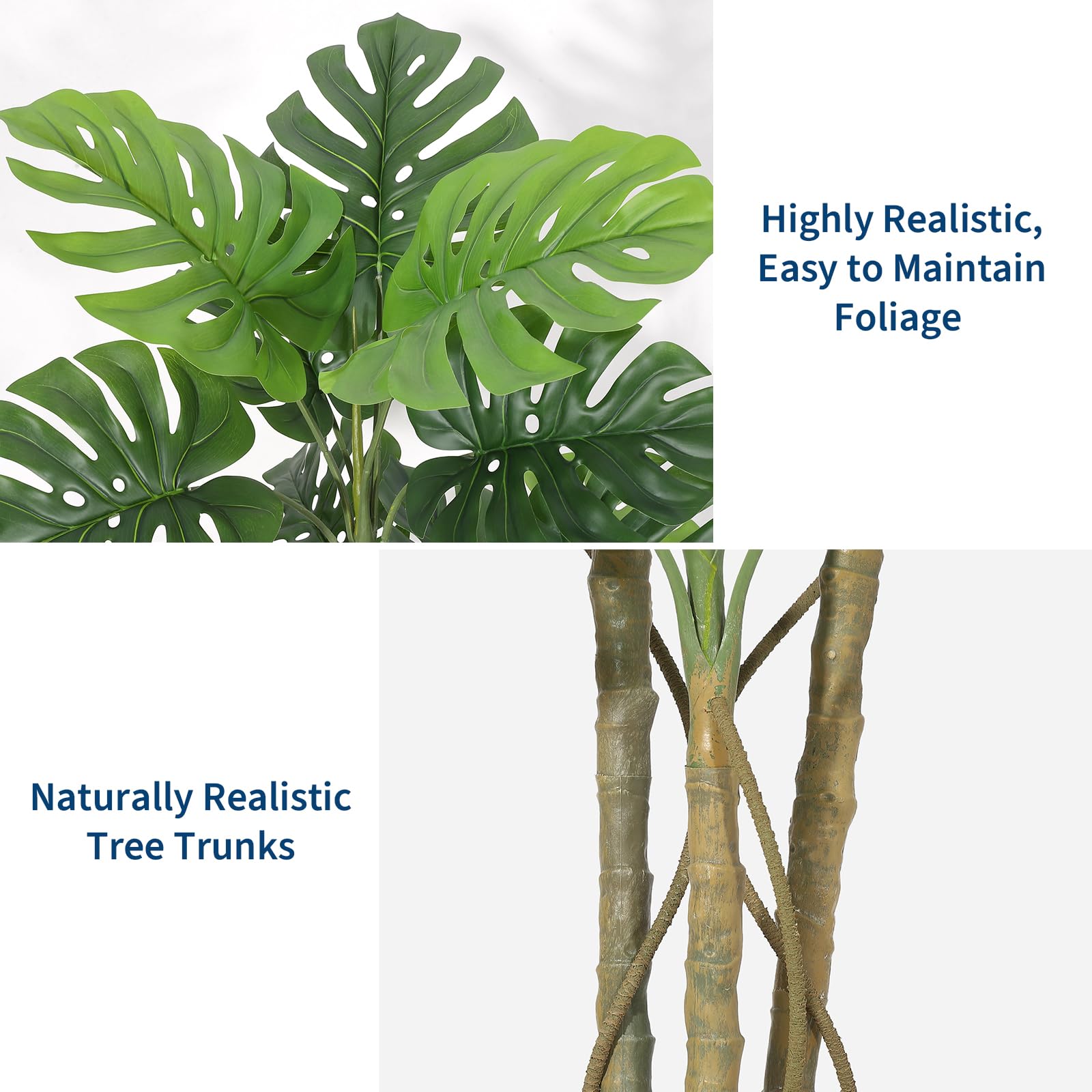Pianta Monstera Finta - Monstera Finta Da 5 Piedi Per Arredamento d'Interni, Pianta Finta Alta, Pianta Finta Da Pavimento Per Soggiorno, Ufficio, Regalo Di Inaugurazione Della Casa