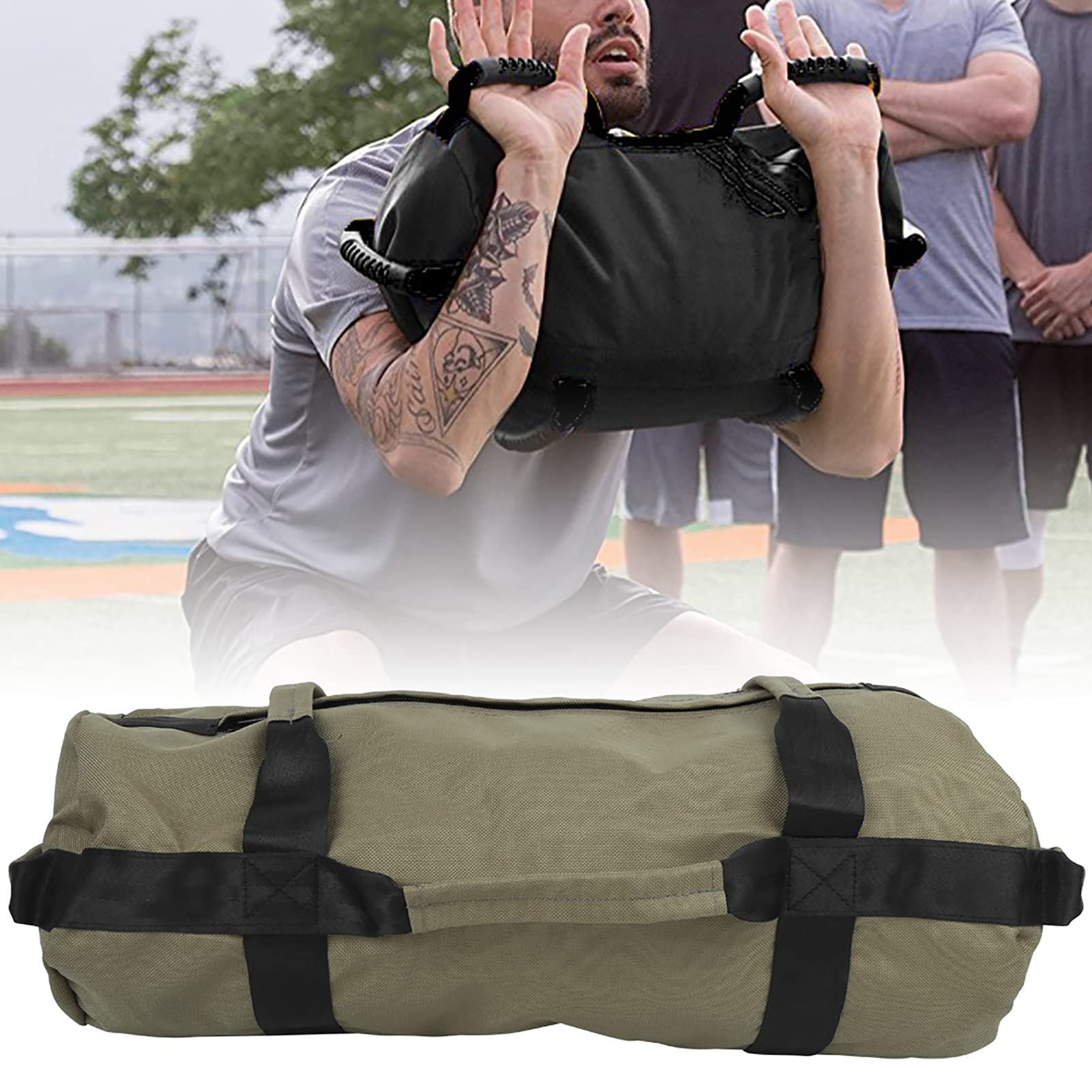 Fitness Power Bag para entrenamiento de fuerza, bolsa de de levantamiento ajustable, material de poliéster, Genericxp08ufhtso