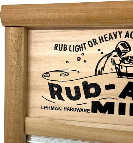 Miniatura 3 de Lehman's Lavabo manual de acero galvanizado, Rub-A-Dub, ondulado, V Crimp, para función, decoración o música, pequeño 18 x 8.5 pulgadas