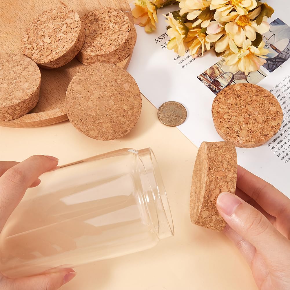 GORGECRAFT 6Pcs 2 Sizes Wine Bottle Corks Large Wooden Tapered Cork Plugs Replacement Glass Bottle Natural Soft Cork Lids Stoppers for Jars and Bottles Mason Jars DIY Crafts 2.24~2.36inch Diameter