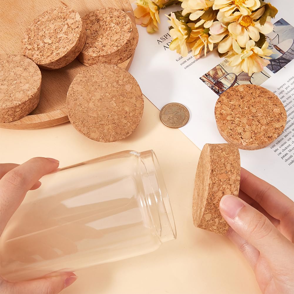 GORGECRAFT Tapones de Corcho Natural de 2 Tamaños para Botellas de Vino - Cónicos Grandes de Madera de Repuesto para Frascos y Botellas de Vidrio