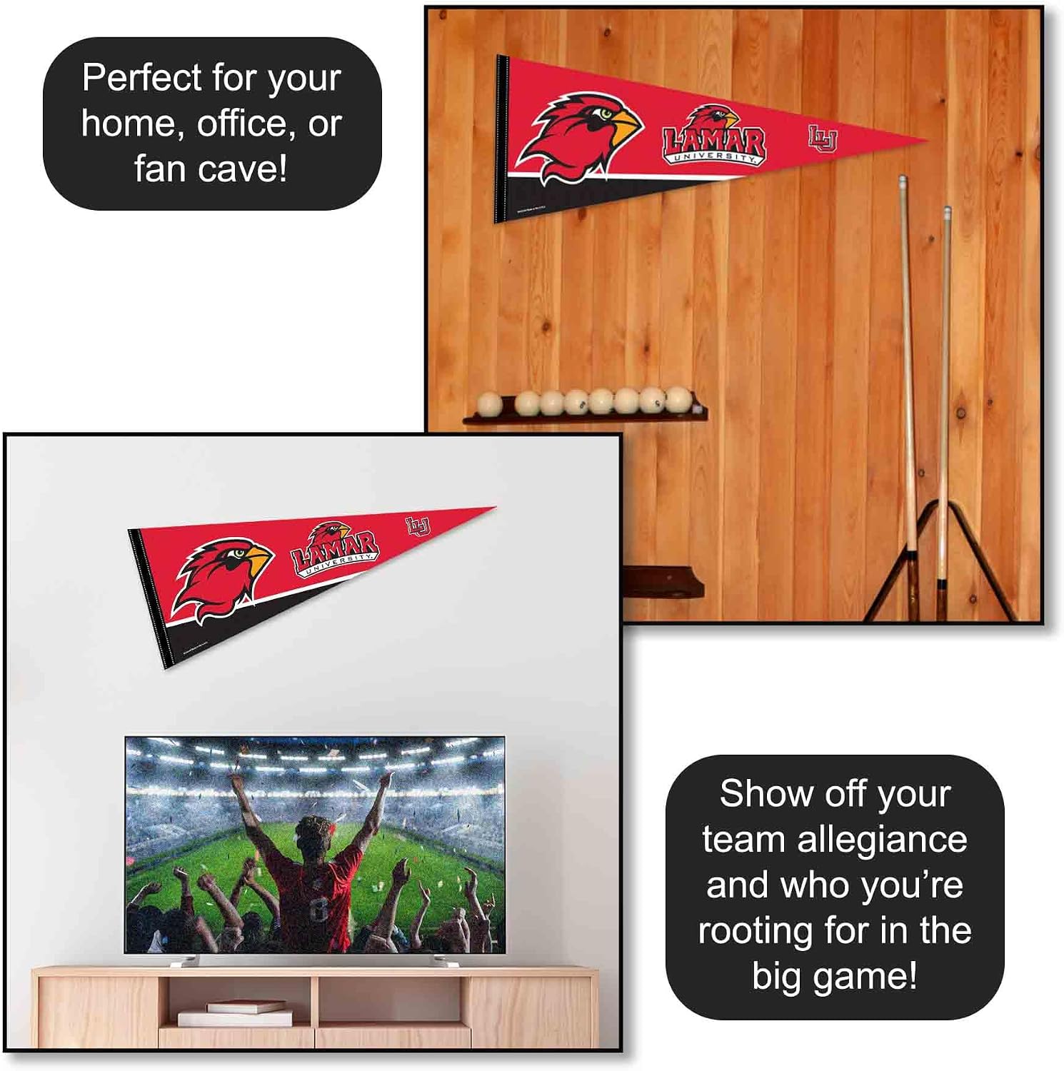 Lamar Cardinals Pennant Full Size Felt