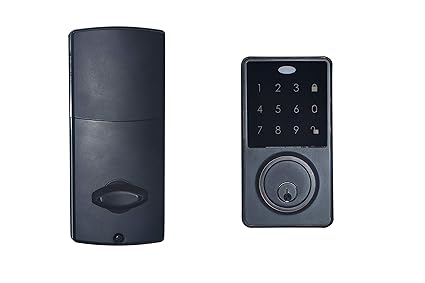 COLOSUS NDL 634 Keyless Entry Deadbolt Smart Door Lock with Auto-Lock, Anti-Theft, Touchscreen Keypad Multiple Codes,, 2 Keys (Black)